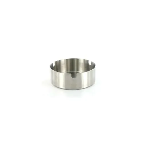 smoking - Chrome Steel Ashtray - Round Design product image
