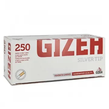 Gizeh - Silver Tips Tubes with Filter - Box of 250 product image