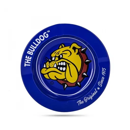 The Bulldog - Ashtray the Bulldog Blue - Round Metal Design product image