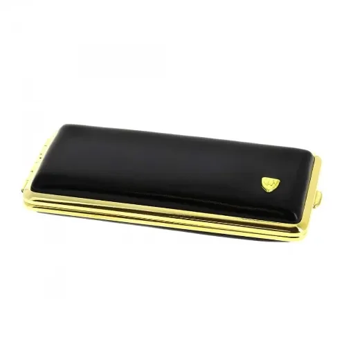 smoking - Slim Vintage Leather Cigarette Case Black product image