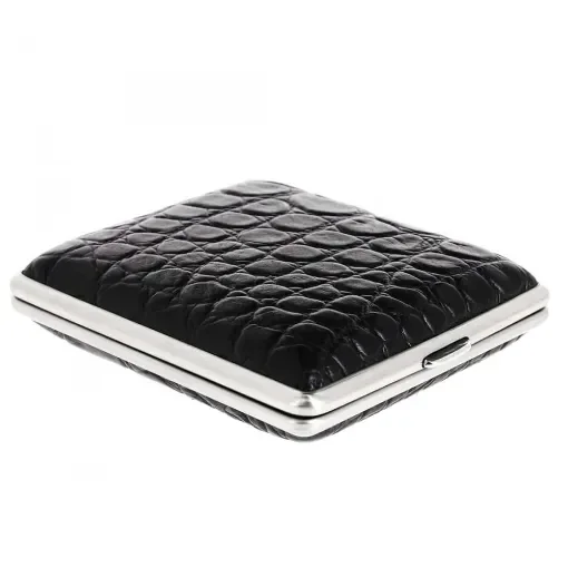 smoking - Black Croco Leather Cigarette Case product image