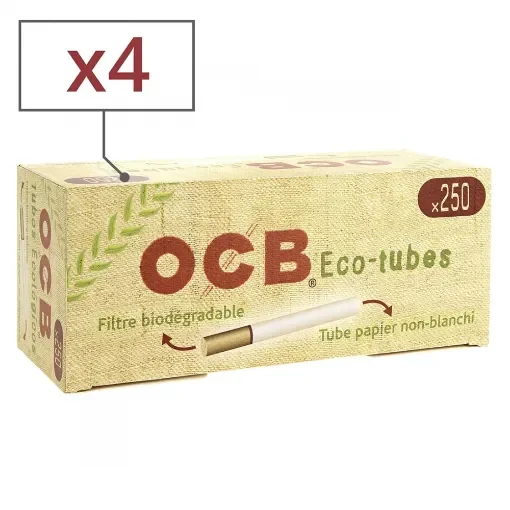 OCB - Box of 250 Organic Hemp Tubes with Filter - X4 product image