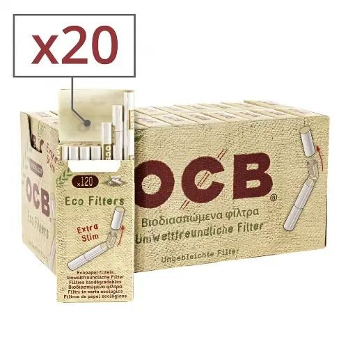 OCB - Extra Slim Organic Hemp Filters Stick X20 product image