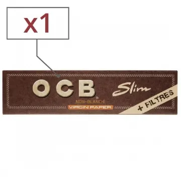 OCB - Rolling Paper Slim Virgin with Tips - X1 product image