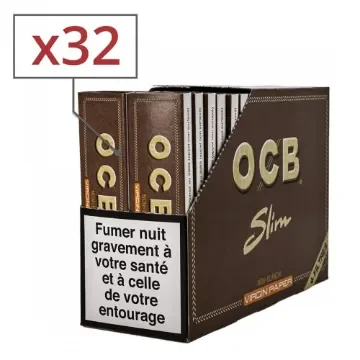 OCB - Virgin Slim Rolling Papers with Tips - Pack of 32 product image