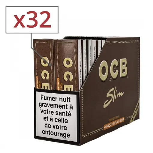 OCB - Virgin Slim Rolling Papers with Tips - Pack of 32 product image