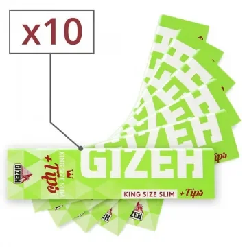 Gizeh - Slim Hyper Fine Rolling Papers with Tips - Pack of 10 product image