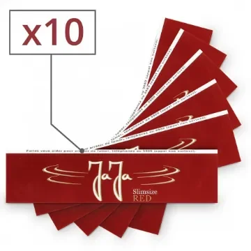 Jaja - Red Slim Rolling Paper - 10 Notebooks of 32 Sheets product image