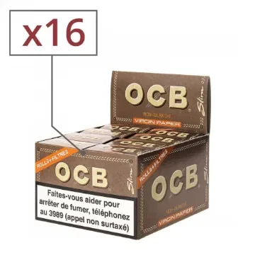 OCB - Slim Virgin Rolling Paper Rolls with Tips - 16 Pack product image