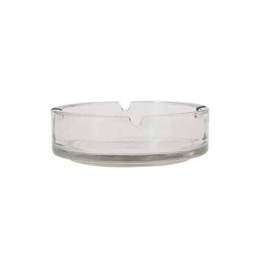 smoking - Glass Bar Ashtray - Clear Round Design product image