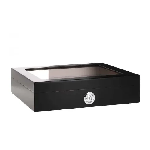 Smoking - Black Glazed Cigar Box - 25 Capacity product image