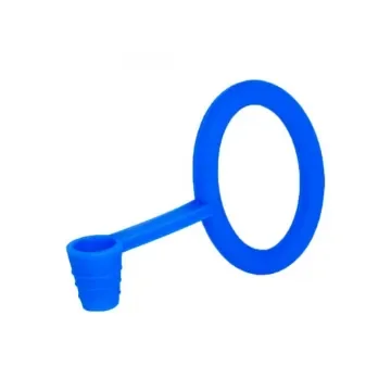 smoking - Blue Silicone Shisha Hose with Clamp & Joint Holder product image