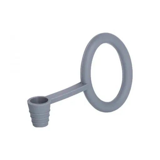 smoking - Gray Silicone Shisha Hose with Clamp & Joint Holder product image