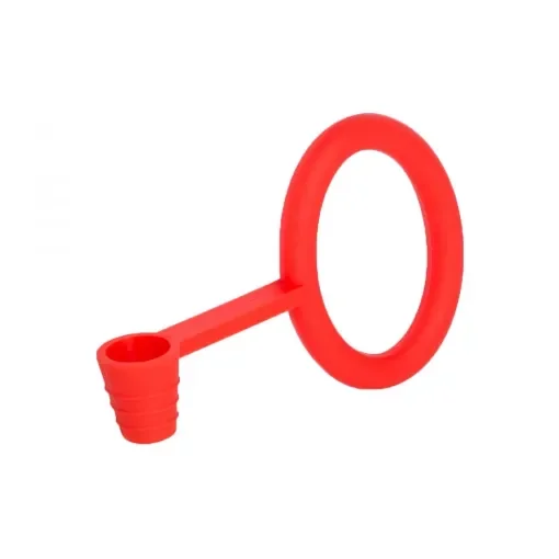 smoking - Red Silicone Hookah Hose with Clamp & Joint Holder product image