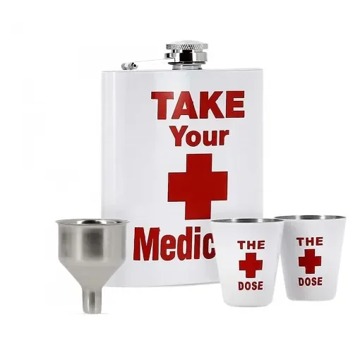 smoking - Take Your Medicine Alcohol Flask Set product image