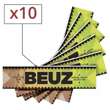 Beuz - Slim Brown Rolling Paper X10 - product image