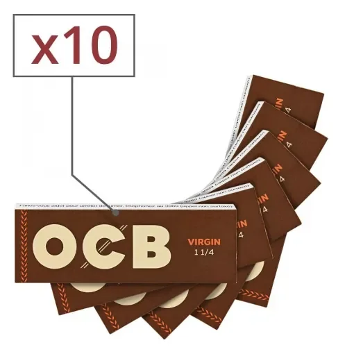 OCB - Rolling Paper Virgin 1 1/4 - Lot of 10 Notebooks product image