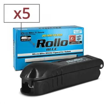 Rollo - Tube Pack with 1000 Blue Micro Slim Tubes product image