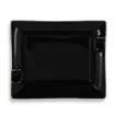 smoking - Black Porcelain Cigar Ashtray with 2 Notches product image