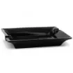 smoking - Black Porcelain Cigar Ashtray with 2 Notches product image
