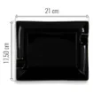 smoking - Black Porcelain Cigar Ashtray with 2 Notches product image