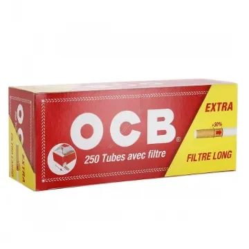 OCB - Box of 250 Extra Tubes with Longer Filters product image