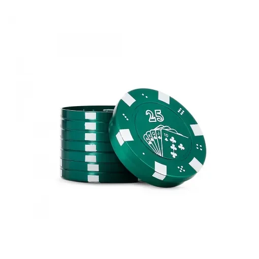 smoking - Grinder Poker Chips Green - 3-Part Metal Grinder product image