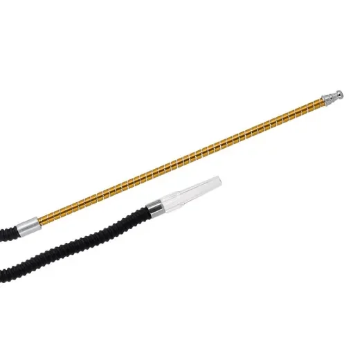 smoking - Yellow Spiral Alu Shisha Hose - Hookah Accessory product image