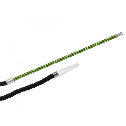 smoking - Green Spiral Alu Shisha Hose - Premium Hookah Accessory product image