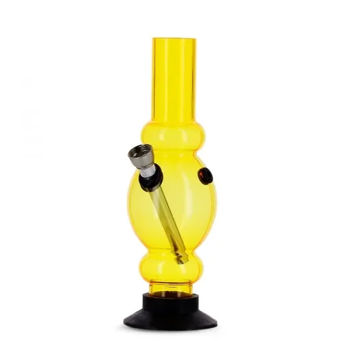 smoking - Mini Oval Straight Acrylic Bong - Yellow product image