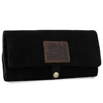Kavatza - Manousso Slim Tobacco Pouch - Leather Black product image