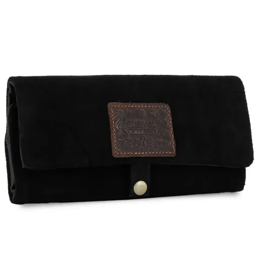Kavatza - Manousso Slim Tobacco Pouch - Leather Black product image