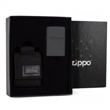 Zippo - Black Crackle Lighter with Tactical Case product image