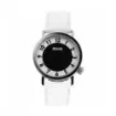 Akteo - Vintage Moon Watch with White Leather Strap product image