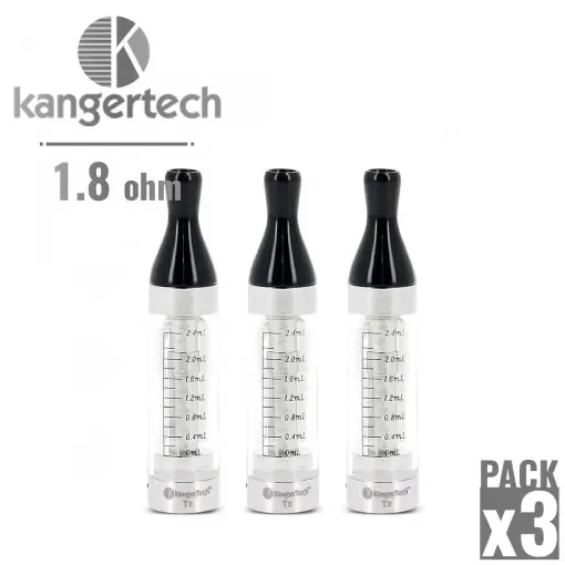 Kangertech - T2 X 3 Clearomizer 2.4ml 1.8 Ohm product image