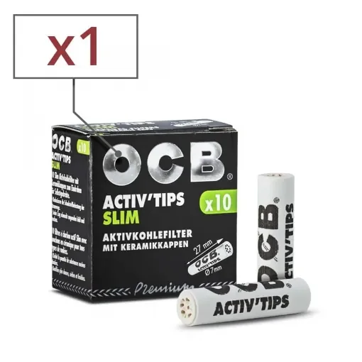 OCB - Activ' Tips Slim Charcoal Filters - product image