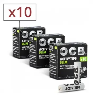 OCB - Activ' Tips Slim Charcoal Filters - X 10 product image