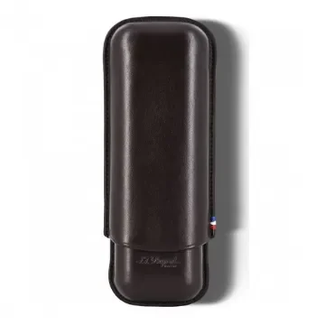 S.T. Dupont - Brown Leather Cigar Case for 2 Cigars product image