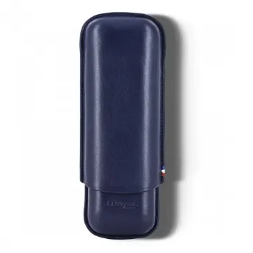 S.T. Dupont - Blue Leather Cigar Case for 2 Cigars product image