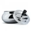 smoking - Chromed Metal Round Push Ashtray product image