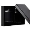 smoking - Alcohol Flask Box with Cigarette Case - Black Faux Leather product image