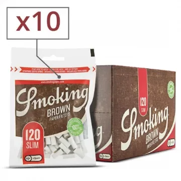 Smoking - Slim Brown Filters - 10 Bags product image