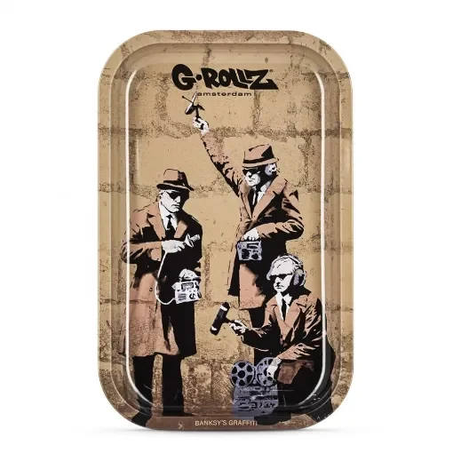 G-rollz - Large Paparazzi Rolling Tray - Banksy Graffiti product image