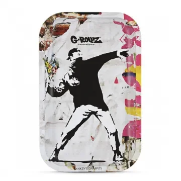 G-rollz - Large Flower Rolling Tray - Banksy Graffiti product image
