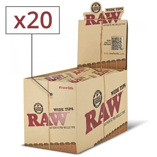 RAW - Wide Pre-Rolled Cardboard Filters - X 20 product image
