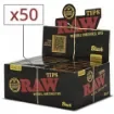 RAW - Raw Black Unperforated Cardboard Filters - 50 Pack product image