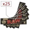 RAW - Rolling Paper Slim Black X 25 - Unbleached product image