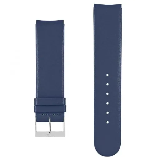Akteo - Flat Leather Watch Strap Dark Blue 20mm - product image