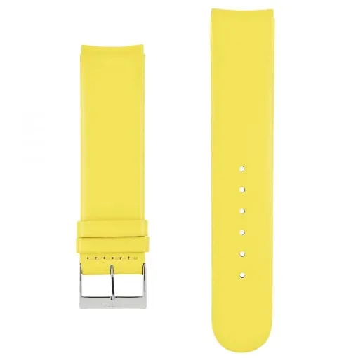 Akteo - Flat Leather Watch Strap Yellow 20mm - product image