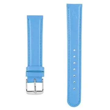 Akteo - Leather Watch Strap 18mm Light Blue with Silver Buckle product image